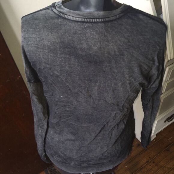 Sundry gray metallic splatter long sleeve 1/S top - Picture 2 of 5